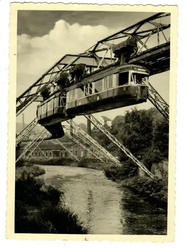 AK Wuppertal, Schwebebahn über der Wupper, 10864