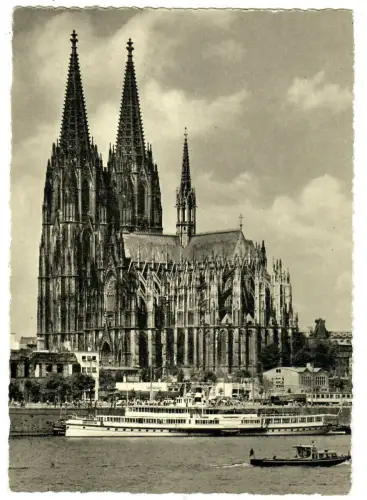 AK Köln, Dom Südostseite, alter Klosterfrau Werbestempel, 11119