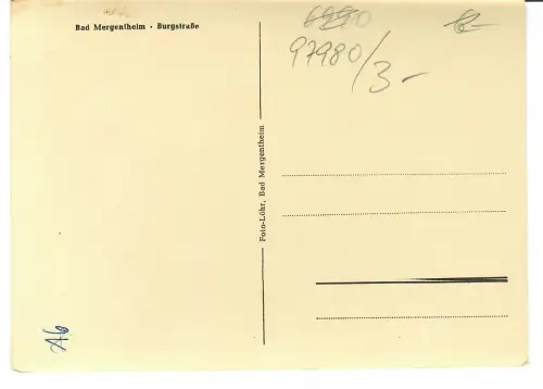 AK Bad Mergentheim, Burgstraße, 11368