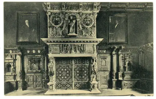 AK Lübeck, Rathaus, Kamin in der Kriegsstube, 11229