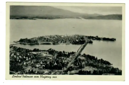 AK Lindau / Bodensee - vom Flugzeug aus, Panorama, Fliegeraufnahme,  10066