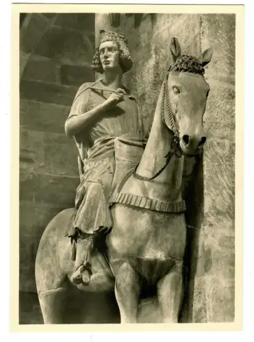 AK Bamberg, Dom "Der Reiter", Weltkunstkarte,  10875