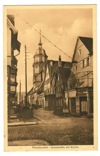AK Freudenstadt, Schulstraße mit Kirche, 11162