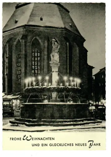 AK Heidelberg, Weihnachtsabend am Herkulesbrunnen, 20246