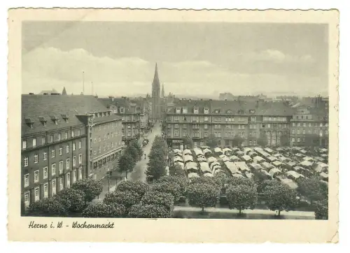 AK Herne Ruhrgebiet, Wochenmarkt, 10047