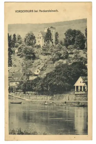 AK Neckarsteinach, Vorderburg mit Neckar, 11283