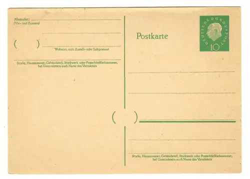 Ganzsache AK, 50iger Jahre, ungelaufen, 11998