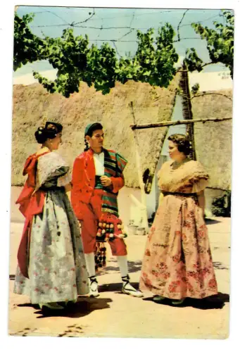 AK Spanische Tracht, Gruppe in regionaltypischer Kleidung von Valencia, 20102