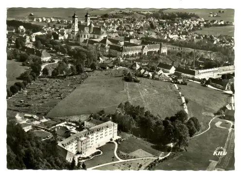 AK Ottobeuren, Teilansicht mit Kneipp-Kurheim,  Luftaufnahme, 12053