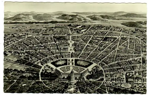 AK Karlsruhe, Panorama, 10539