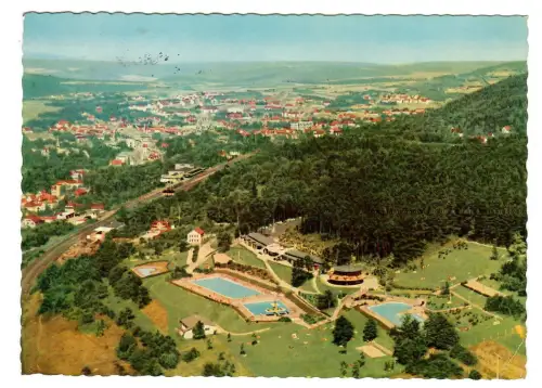 AK Bad Kissingen, Terassenschwimmbad, Luftaufnahme, 12052