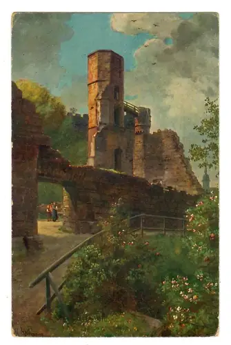 AK Neckargemünd Dilsberg, Partie von der Burgruine, 12039