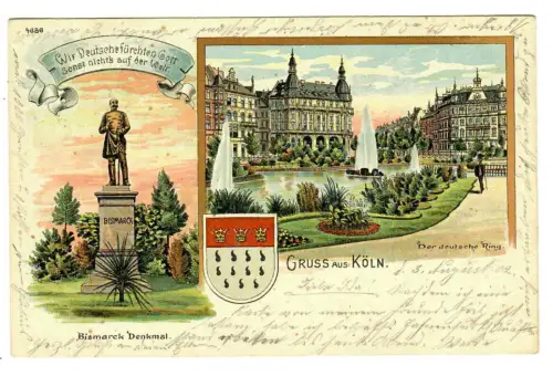 AK Köln, Der deutsche Ring, Bismarkdenkmal, 11208