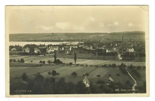 AK Konstanz, Teilansicht mit Bodensee, 12185