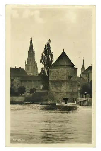AK Konstanz, Rheintorturm mit Konstanzer Münster, 12187