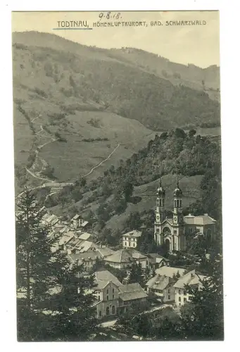 AK Todtnau, Partie mit Kirche St.Johannes Baptist, 12230