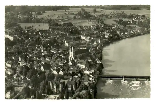 AK Säckingen, Panorama mit Rhein, Fliegeraufnahme, 12231