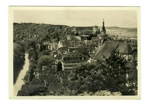 AK Tübingen, Blick vom Haus Borussi auf das Schloss und Stiftskirche, 11616