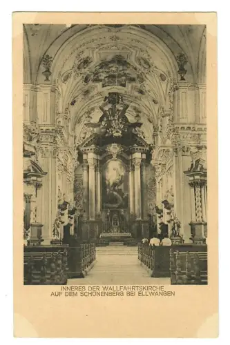 AK Ellwangen, Schönenbergkirche Innenraum, 11646