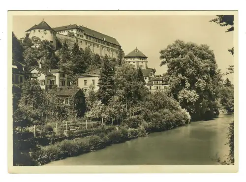 AK Tübingen, Blick auf das Schloss von der Inselbrücke, 11615