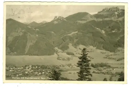 AK Aschau, Panorama mit Kampenwand, 10679