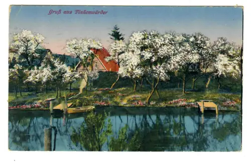 AK Hamburg Finkenwärder, Frühlingsstimmung, 11188