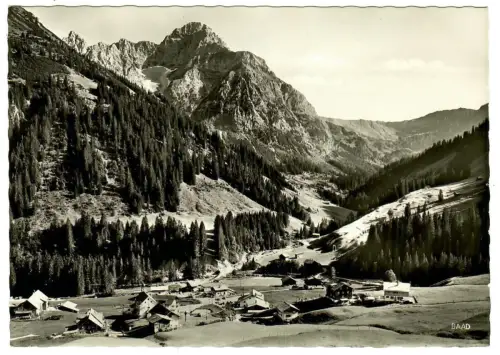 AK Baad, Panorama kleines Walsertal mit Widderstein, 11075