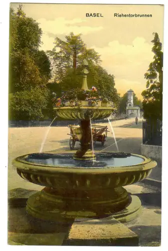 AK Basel, Riehentorbrunnen, 10615