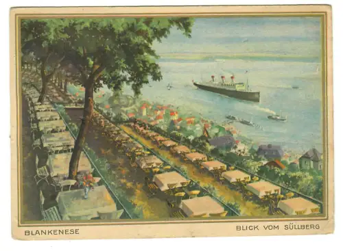 AK Hamburg, Blankenese, Blick vom Süllberg, 11182