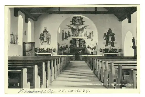 AK Schneeberg, Wallfahrtskirche Mariä Geburt, Innenraum Altar, 11385