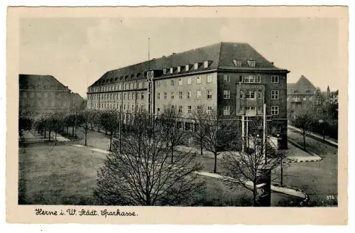 AK Herne Westfalen Städtische Sparkasse, 10737