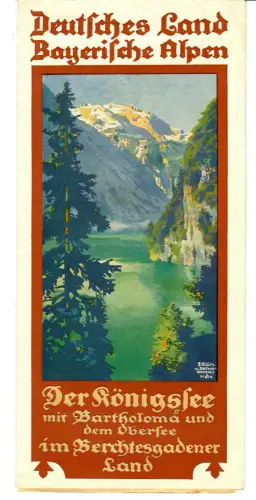 Reiseprospekt Königssee,  Beilage Motorschiffahrt, 1935, sign. Suchodolski, 441