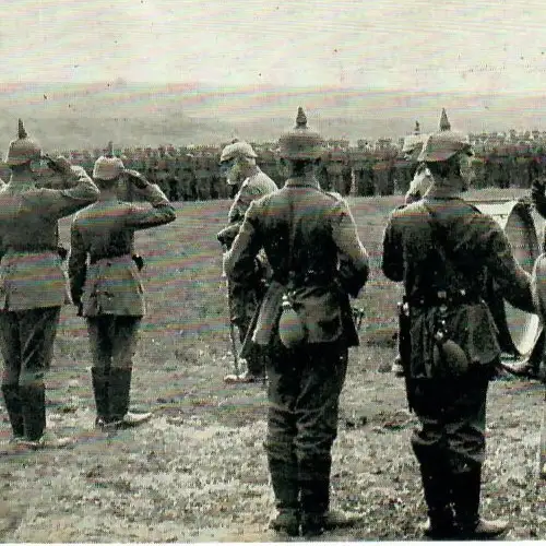 WW1, 1.WK, AK König Ludwig III. von Bayern bei den Truppen im Westen, 11883