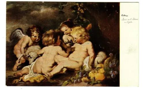 Künstler AK Rubens, Das Christkind mit Johannes und Engeln, 30492