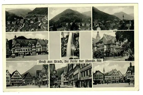 AK Urach, Mehrbildkarte, 10683