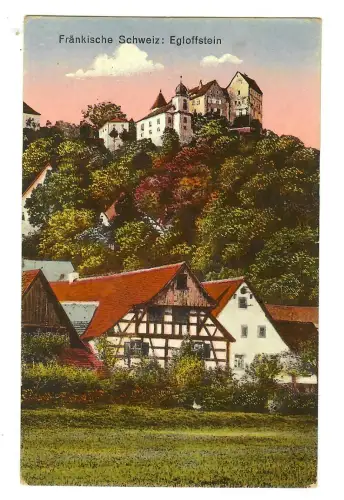 AK Egloffstein,  FränkischeSchweiz, Teilansicht mit Burg, 11794