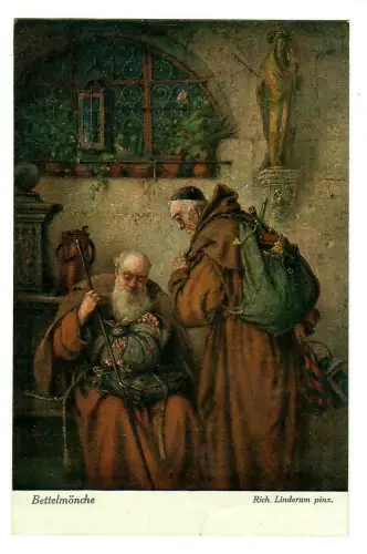 Künstler AK Richard Linderum: Bettelmönche, Uvachrom, 30244