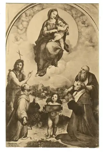 Künstler AK Raffael: Madonna di Foligno, Ackermann - 30416