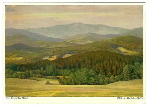 Künstler AK Karl Alexander Flügel: Blick auf die Arber-Kette, Wiechmann, 30163