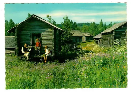 AK Darlana, Schweden, Sonntag auf der Weide, 10250