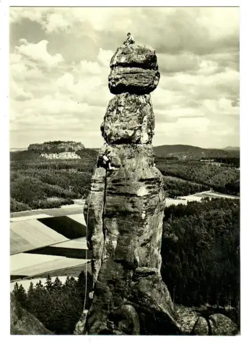 AK Sächisische Schweiz, Barbarine Felsformation Elbsandsteingebirge, 10996