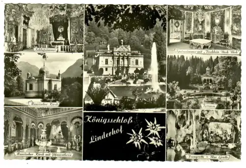 AK Ettal, Königsschloß Linderhof, 10722