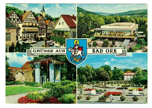 AK Bad Orb, Marktplatz, Mehrbildkarte, 10207