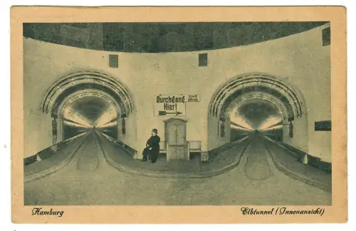 AK Hamburg, Elbtunnel Innenansicht, 11179