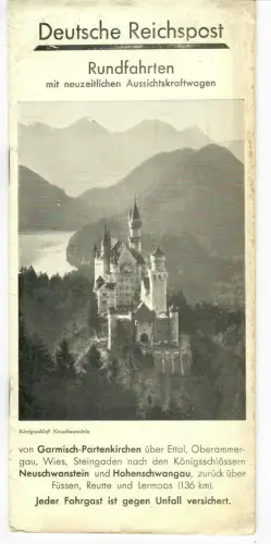 Reiseprospekt Garmisch-Partenkirchen, Rundfahrten, 1930er Jahre, 459