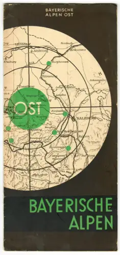 Reiseprospekt Bayerische Alpen Ost, Südbayern, 1930er Jahre, Titel H.Ehlers, 491