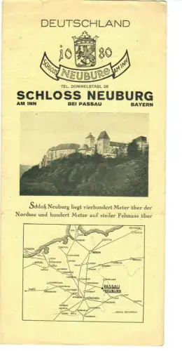 Reiseprospekt Passau, Schloss Neuburg, 1930er Jahre, 469