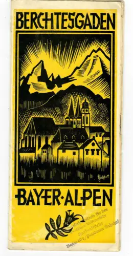 Reiseprospekt Berchtesgaden,  + 3 Beilagen, 1931, Titel sign, Richter, 461