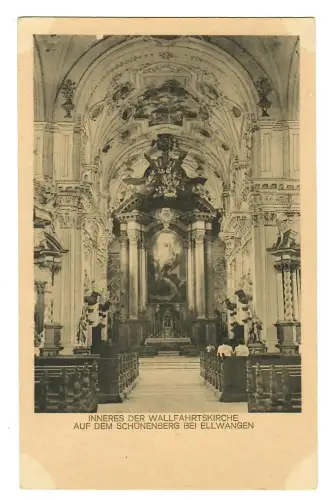AK Ellwangen, Schönenbergkirche Innenraum, 11646