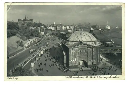 AK Hamburg, Elbtunnel und St. Pauli Landungsbrücken, 11171